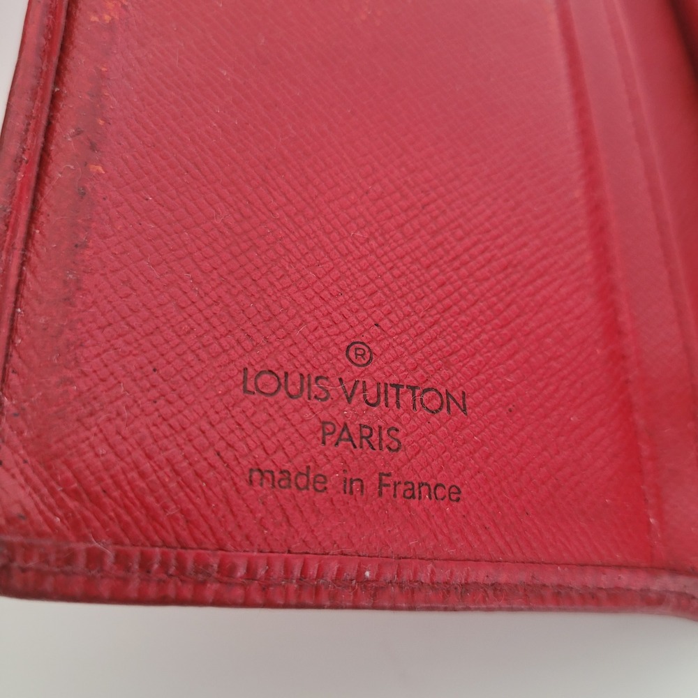 Louis Vuitton Red Epi Leather Portefeuille Viennois Kiss Lock Wallet MI0012 - Picture 11 of 16